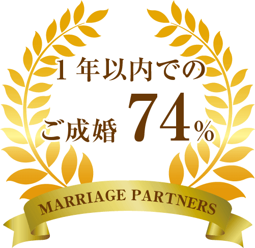 1年以内でのご成婚74%